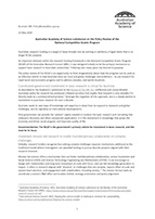 Submission—Policy Review of the National Competitive Grants Program